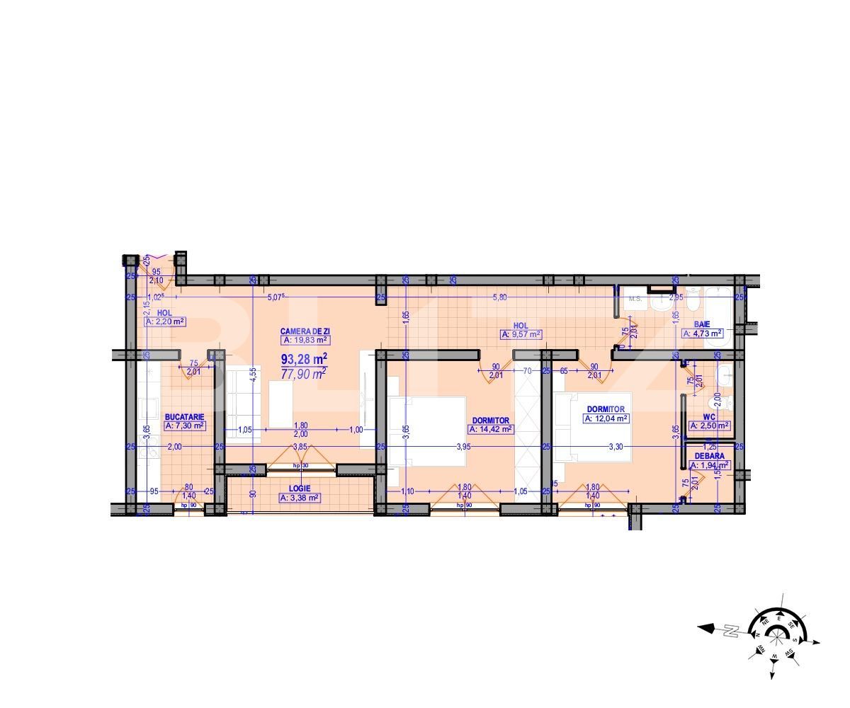 Apartament de vânzare 3 camere Plopi - 65720AV | BLITZ Timișoara | Poza1
