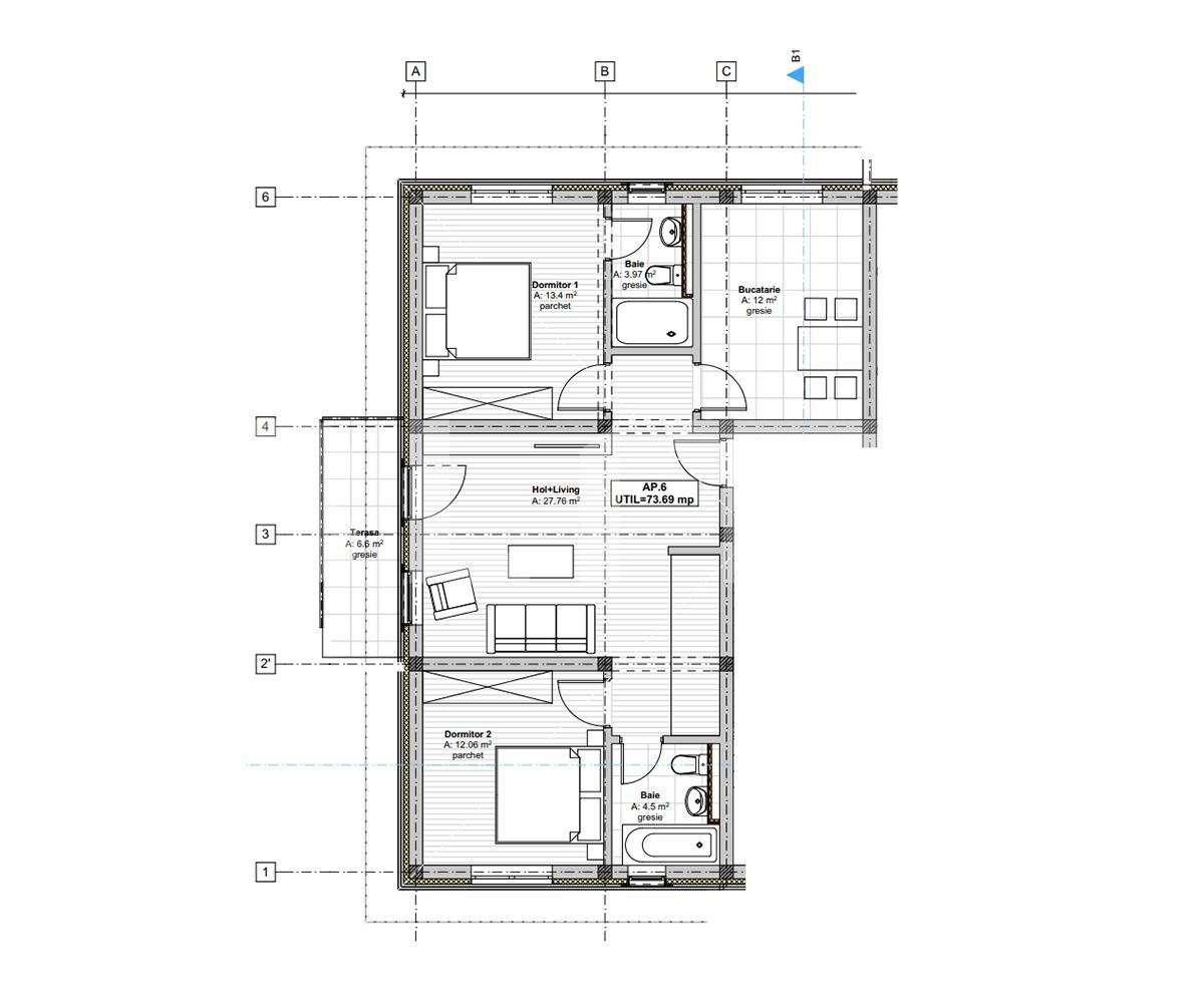 Apartament de vânzare 3 camere Giarmata-Vii - 65985AV | BLITZ Timișoara | Poza2