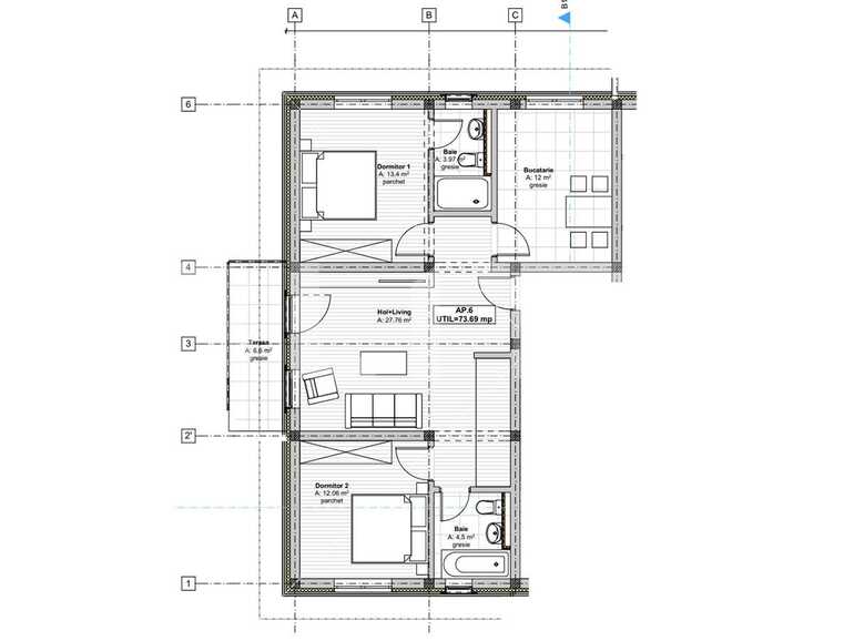 Apartament de vânzare 3 camere Giarmata-Vii - 65985AV | BLITZ Timișoara | Poza1