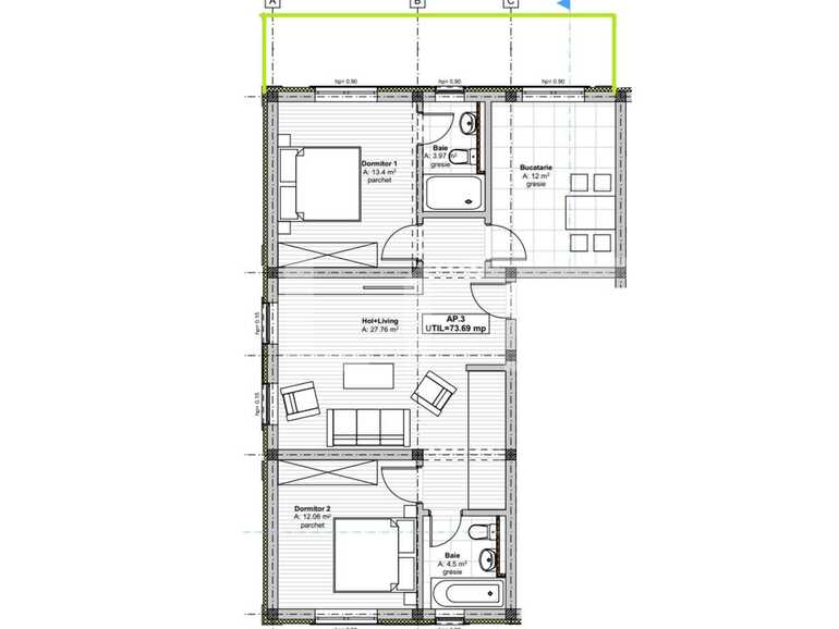 Apartament de vânzare 3 camere Giarmata-Vii - 65993AV | BLITZ Timișoara | Poza1