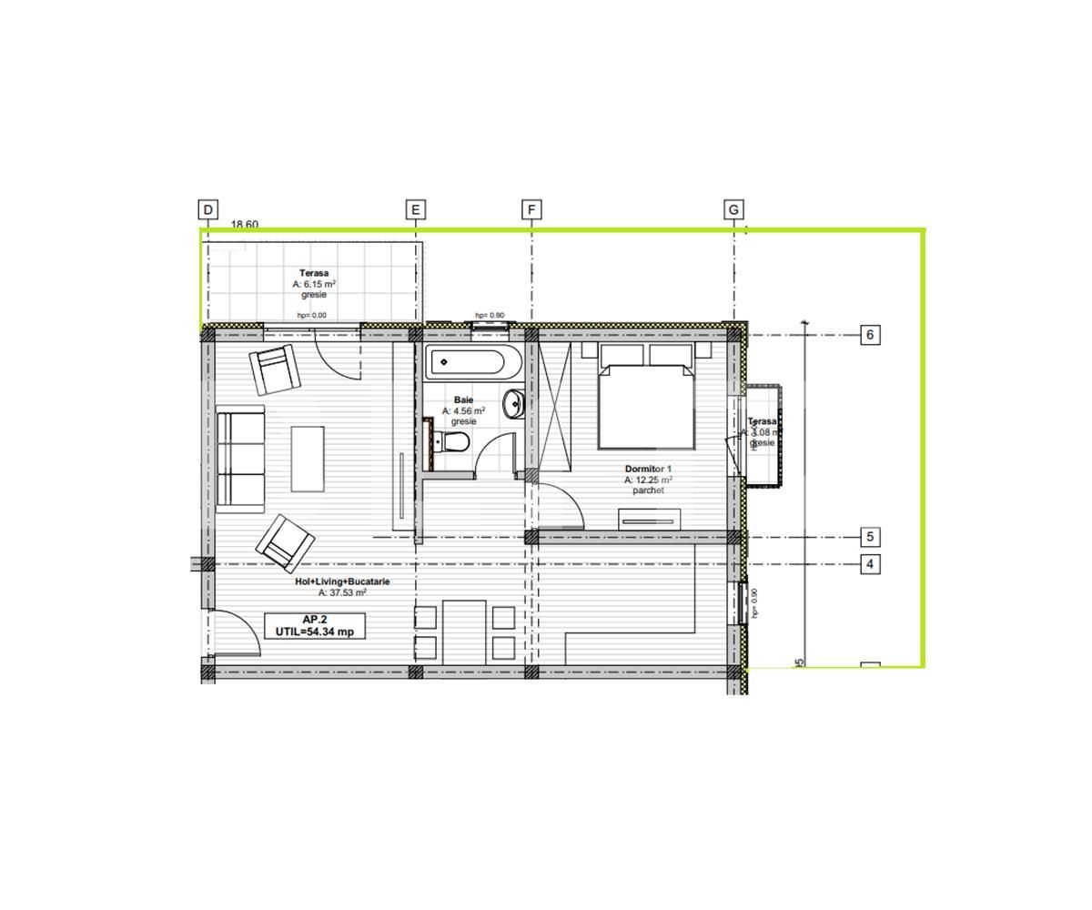 Vanzare apartament in imobil tip vila, 54.34 mp utili, Giarmata Vii