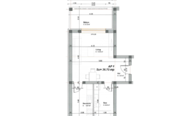 Apartament 1 camera, 36.73 mp, parcare, zona Braytim