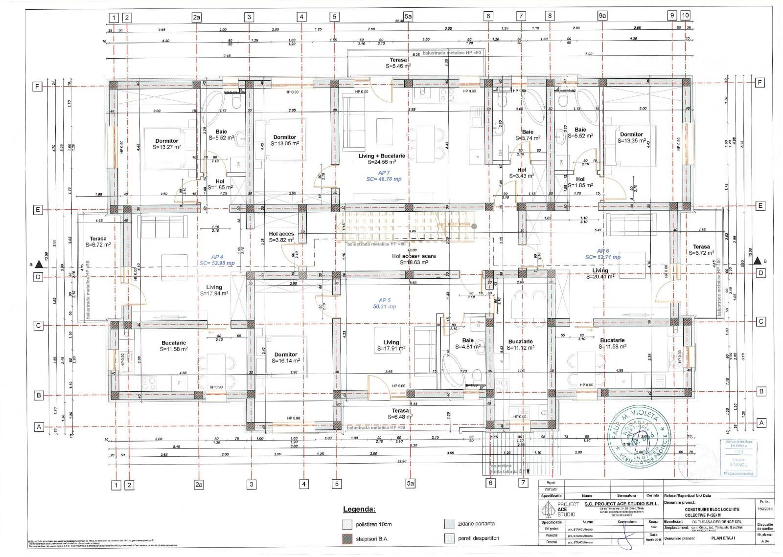 Apartament 2 camere, 50.31 mp, parcare, zona Giroc