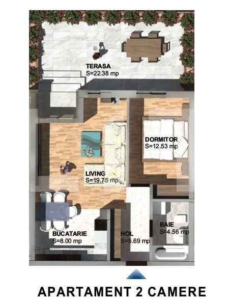 Penthouse 3 camere 103mp utili plus terasa 119 mp , Calea Aradului 