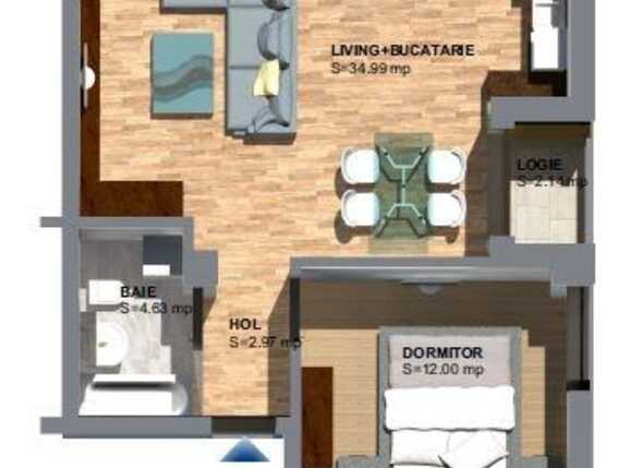 Apartament de vânzare 2 camere Nord - 66501AV | BLITZ Timișoara | Poza3