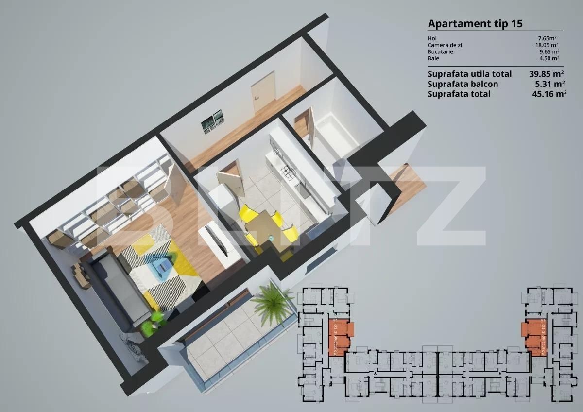 Garsonieră de vânzare Sagului - 67359AV | BLITZ Timișoara | Poza4