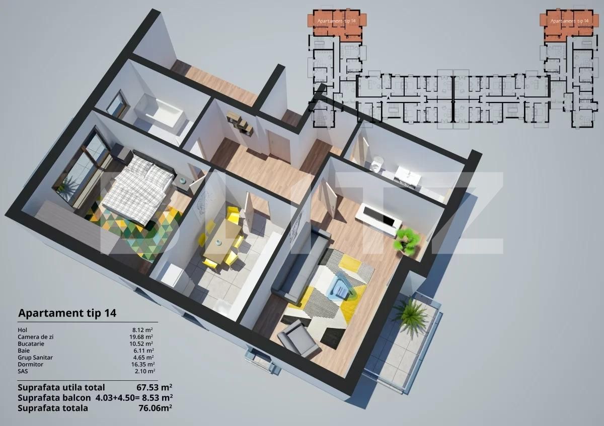 Apartament de vânzare 2 camere Sagului - 67366AV | BLITZ Timișoara | Poza4