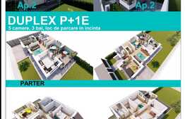 Duplex separate prin spaţiu de 20cm izolat, şi structură de rezistenţă proprie, 130 mp utili 360 mp teren