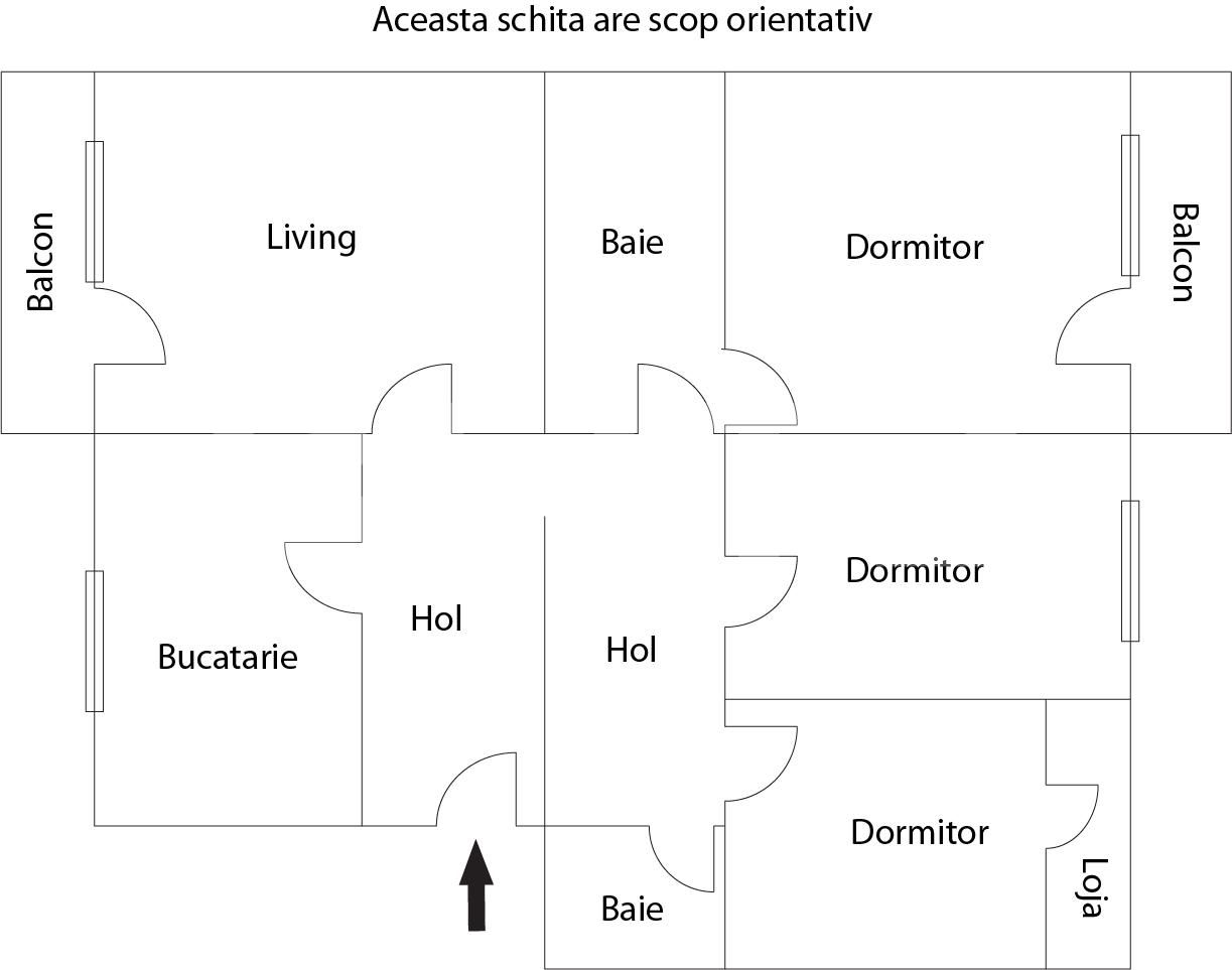 Investitie! Apartament 4 camere, 85 mp, 3 balcoane, zona Aradului