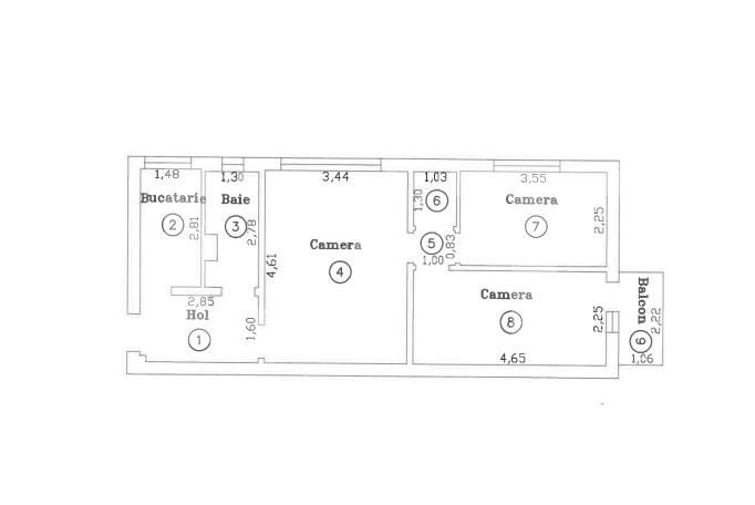 Apartament 3 camere, intermediar, zona Spitalul Județean