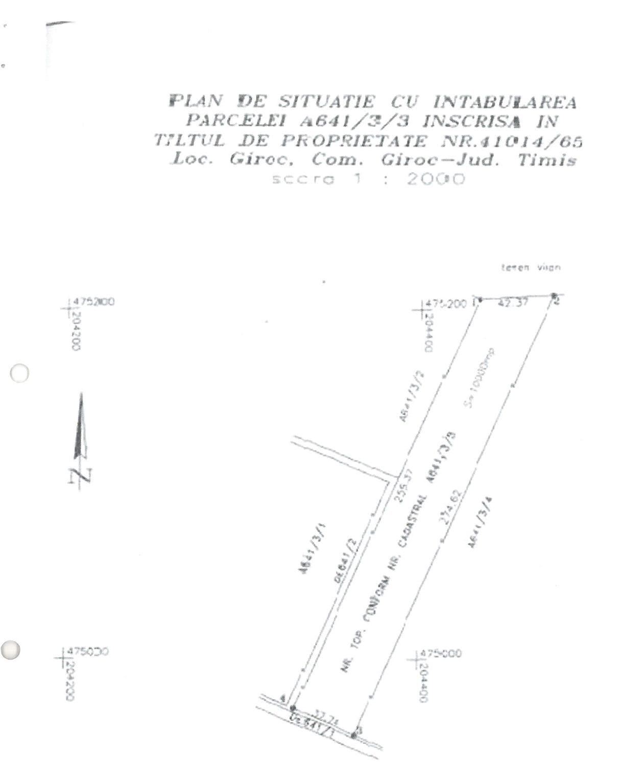 Teren intravilan 10.000 mp, front 44 ml, nu necesita PUZ!