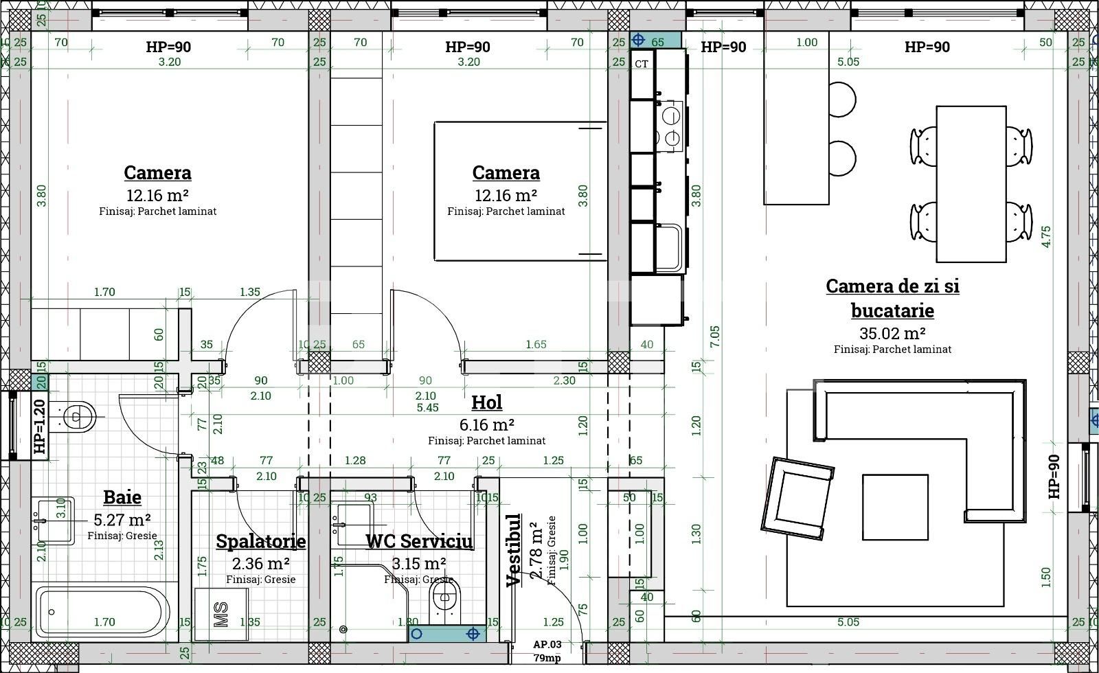 Apartament de vânzare 3 camere Braytim - 76257AV | BLITZ Timișoara | Poza1