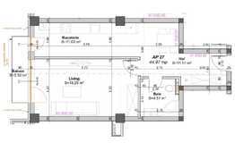 Garsoniera in imobil nou, 45 mp, balcon , zona Girocului Eso