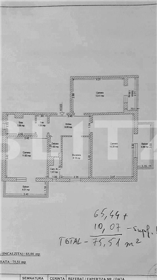 Apartament 3 camere, etaj 1, decomandat, 65 mp, in zona Steaua