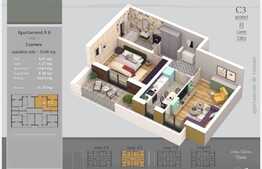 Apartament 2 camere, 53 mp, terasa, zona exclusivista, Lidl Giroc