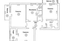 Oportunitate! Apartament 3 camere, decomandate, 3 balcoane, zona Soarelui