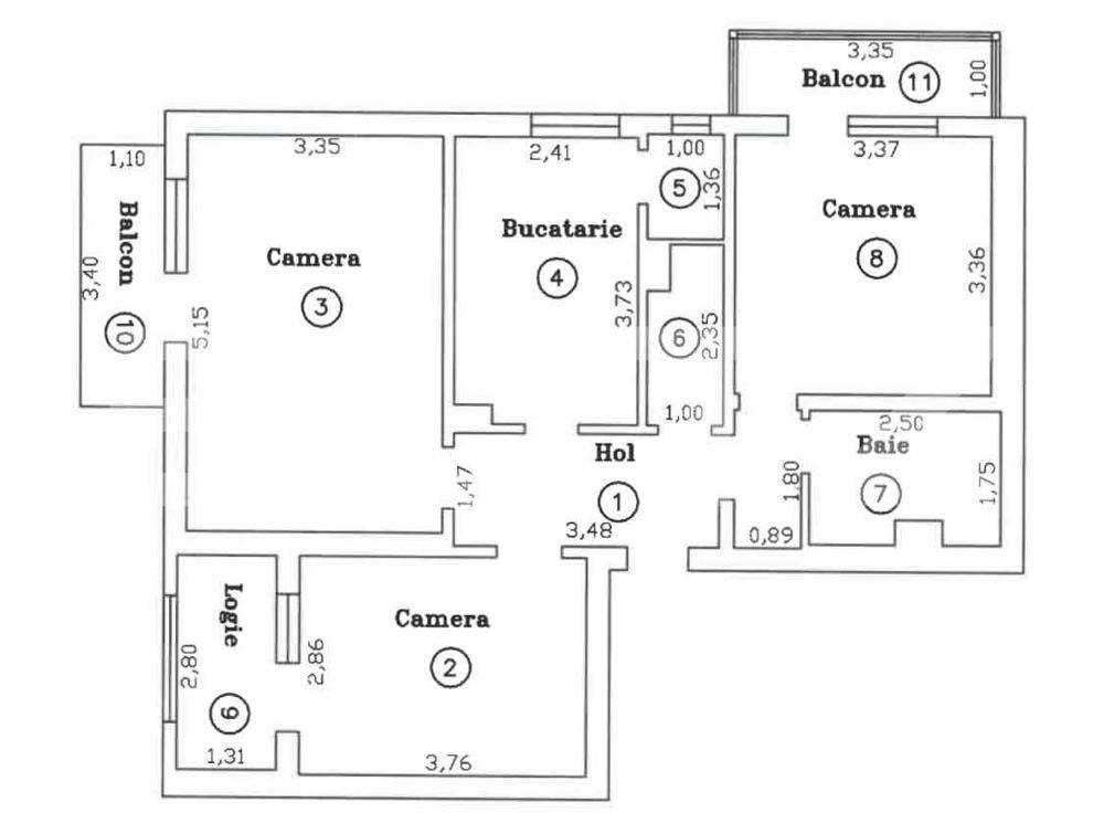 Oportunitate! Apartament 3 camere, decomandate, 3 balcoane, zona Soarelui