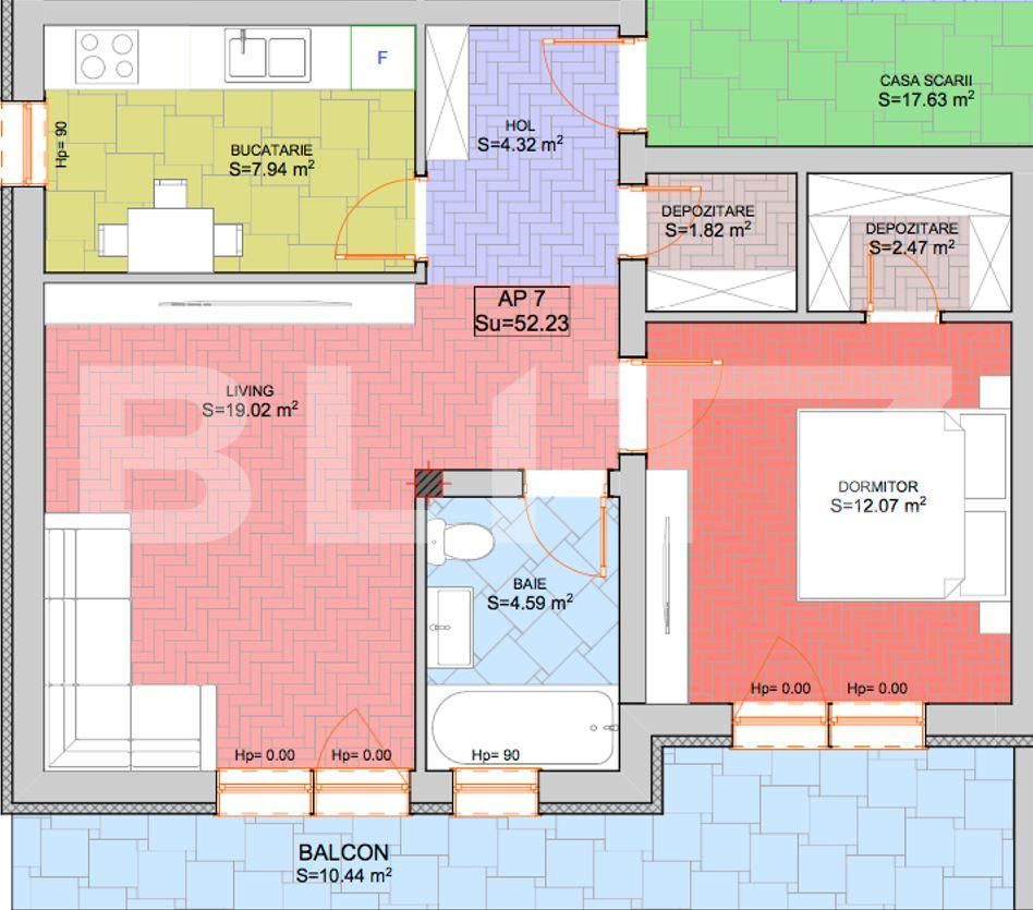 Apartament 3 camere, bloc nou, 53 mp la SUPER PRET, GIROC