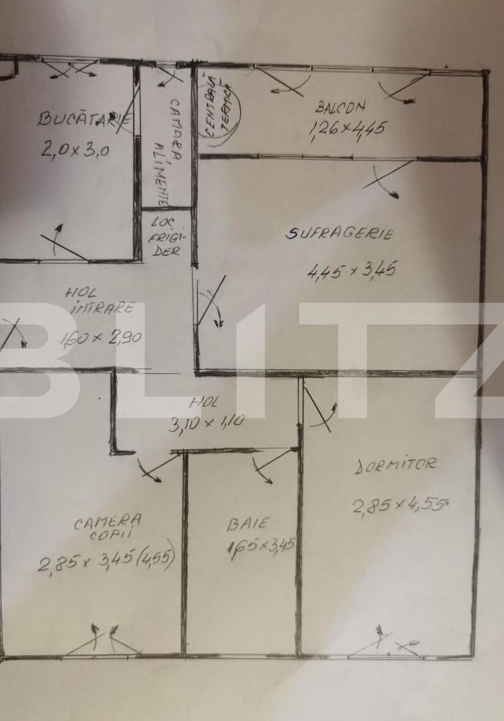 Apartament de 3 camere, 61 mp, zona Girocului 
