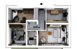 Apartament de 3 camere, 63 mp, imobil nou, Giroc