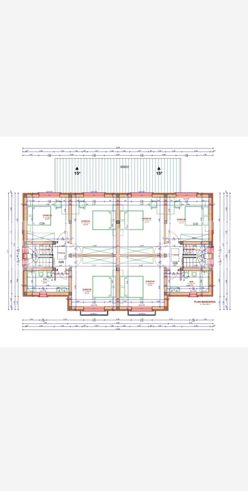 Duplex de 4 camere, 125 mp utili, 240 mp teren, Giroc