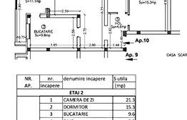 Apartament de 2 camere, decomandat, 56mp, balcon 11mp, Giroc