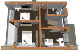 Vila individuala semifinisata, 120 mp, in Turda Noua