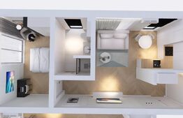 Apartament cu 2 camere, in suprafat utila de 47,34 mp, zona Bradet