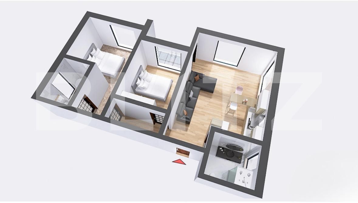 Apartament de vânzare 3 camere Exterior-Sud - 186170AV | BLITZ Zalău | Poza2