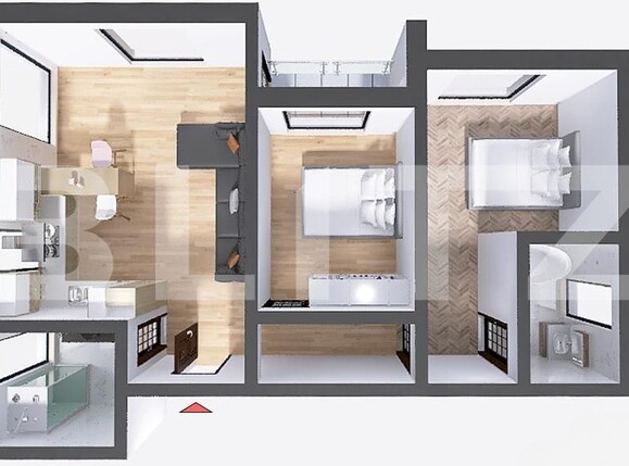 Apartament de vânzare 3 camere Exterior-Sud - 186250AV | BLITZ Zalău | Poza2