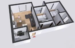 Apartament 3 camere, 71 mp, decomandat - Zona 22 Decembrie 1989