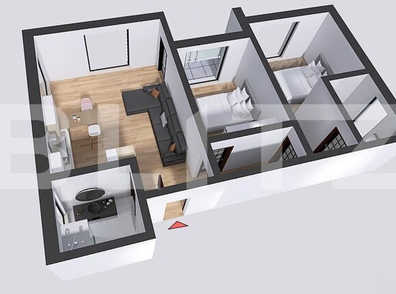 Apartament de vânzare 3 camere Exterior-Sud - 186297AV | BLITZ Zalău | Poza3