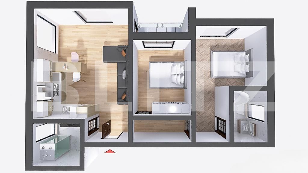 Apartament de vânzare 3 camere Exterior-Sud - 186297AV | BLITZ Zalău | Poza2