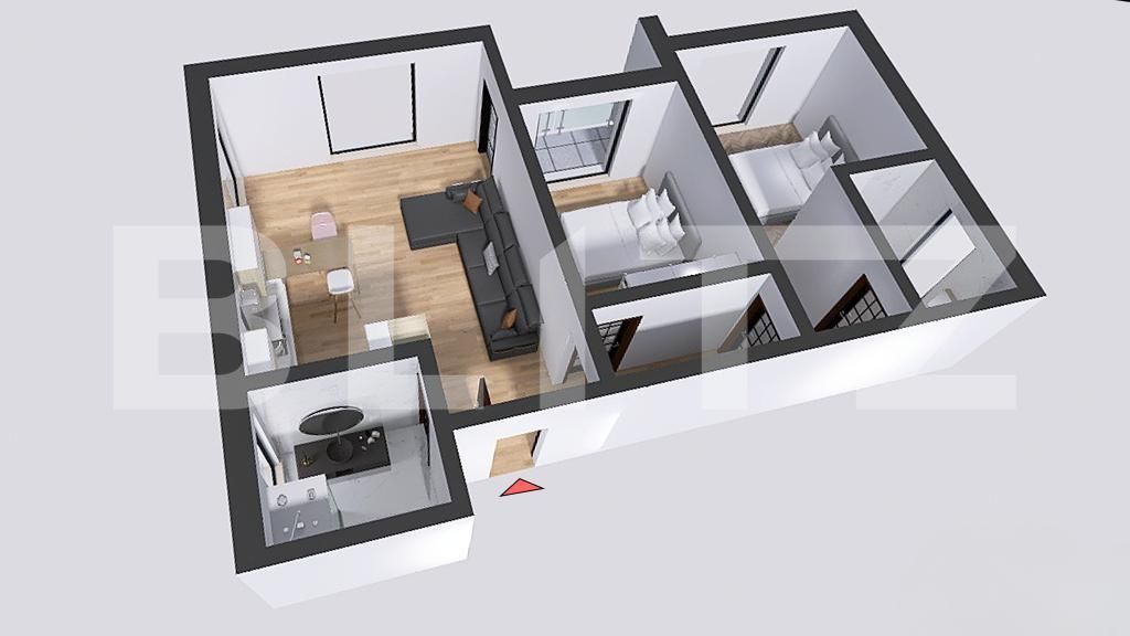 Apartament de vânzare 3 camere Exterior-Sud - 186297AV | BLITZ Zalău | Poza3